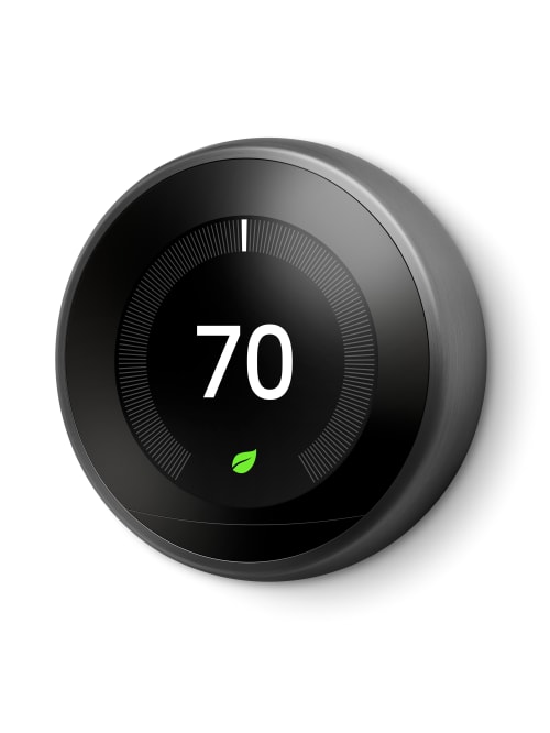 Google Nest Learning Thermostat 3rd Generation For Tablet Notebook Room Heater Humidifier Dehumidifier Fan Home Heat Pump Smartphone Cooling System Google Assistant Alexa Wink Supported Office Depot