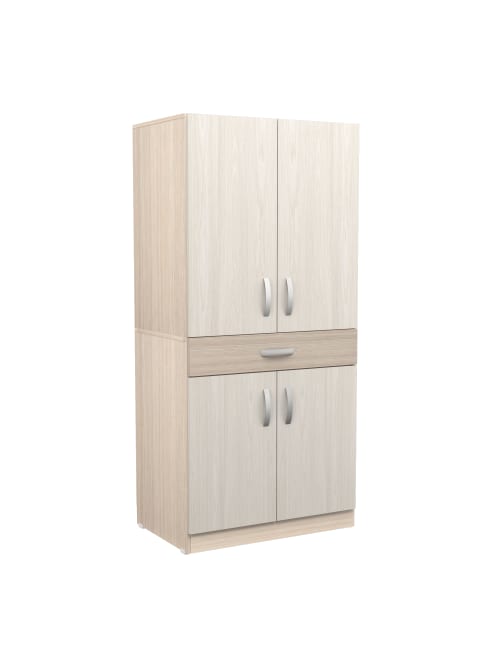 Inval Computer Cabinet Workstation Beechlaricina White Office Depot
