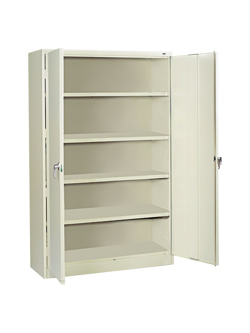 Assembled Jumbo Steel Storage Cabinet 48w X 24d X 78h Putty Office Depot