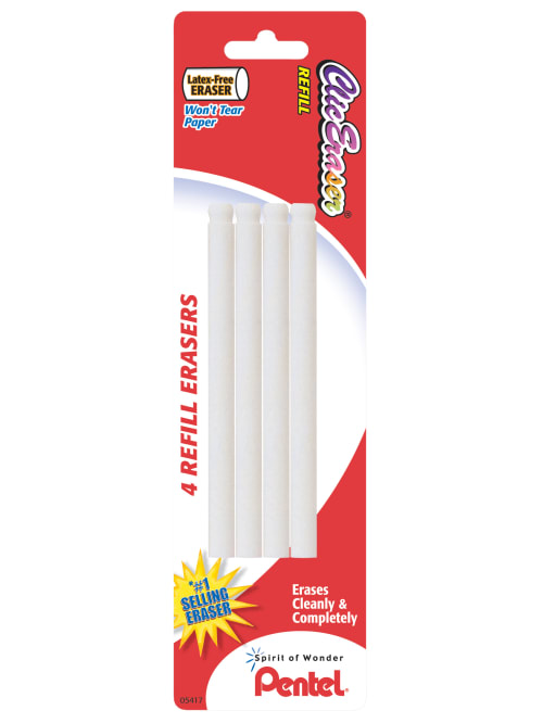 Pentel Clic Eraser Refills 3 12 White Pack Of 4 Office Depot