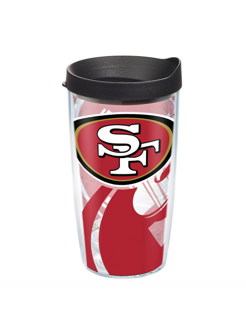 Tervis Nfl Tumbler With Lid 16 Oz San Francisco 49ers Clear Office Depot