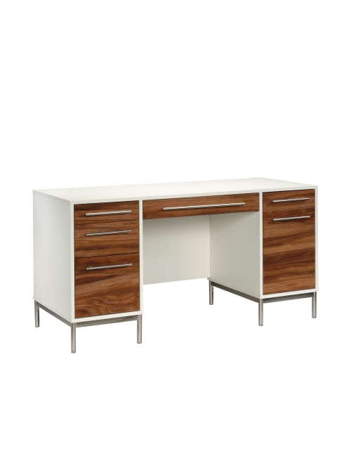 Sauder Vista Key 60 Desk Pearlblaze Office Depot