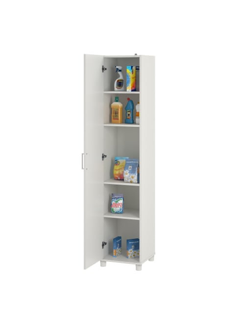 Ameriwood Home Callahan 16 Utility Storage Cabinet 5 Shelves White Office Depot