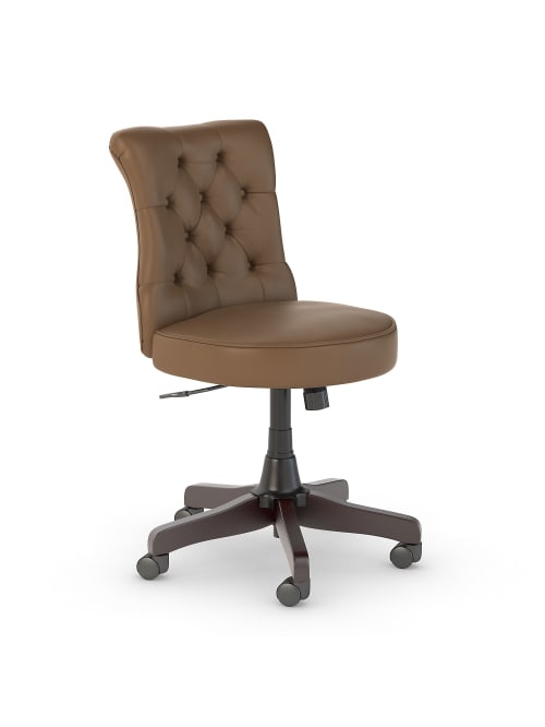 bush business furniture arden lane mid back office chair saddle standard delivery item 7701524