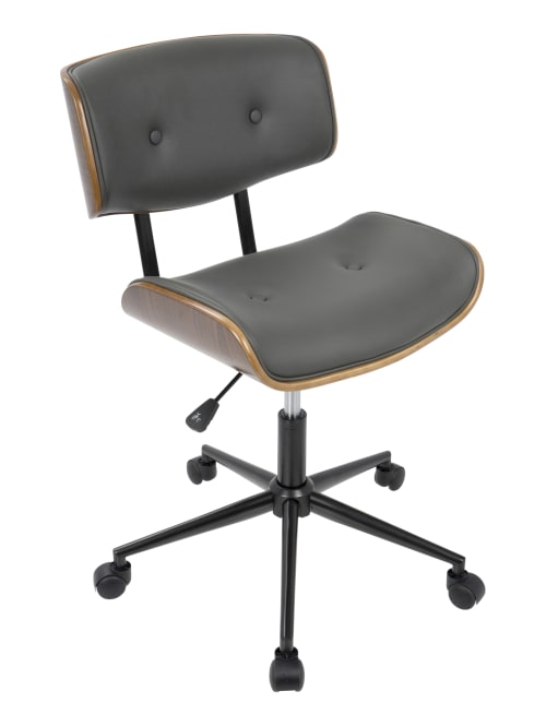 Lumisource Lombardi Office Chair Walnutgrey Office Depot
