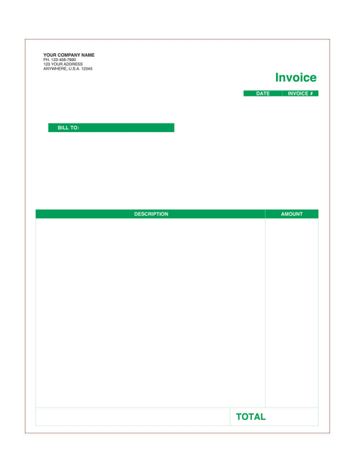Custom Laser Forms Invoice For Quickbooks 8 12 X 11 1 Part Box Of