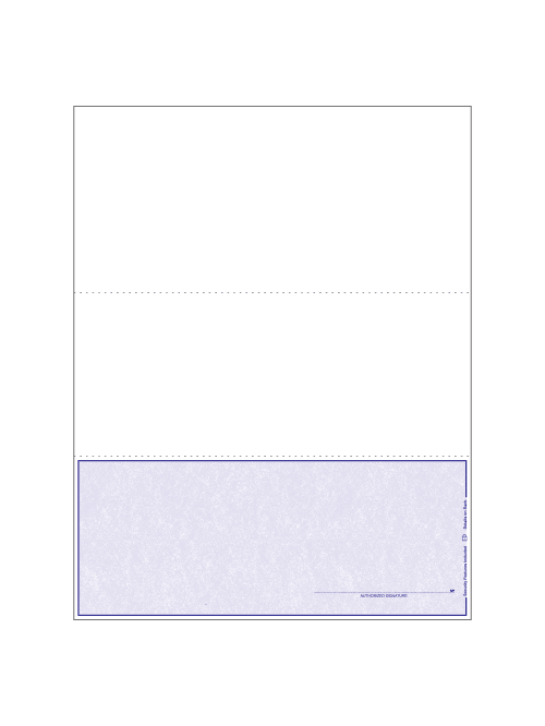 Custom Blank Check Stock Laser Check Bottom With Signature 8 12 X 11 1 Part Box Of 500 Office Depot