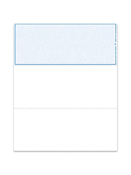 Custom Blank Check Stock Laser Check Top No Signature 8 12 X 11 1 Part Box Of 500 Office Depot