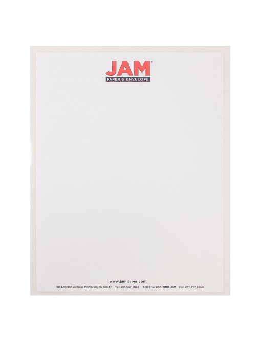 Jam Paper Plastic Sleeves 9 X 11 12 1 Capacity Clear Pack Of 12 Office Depot