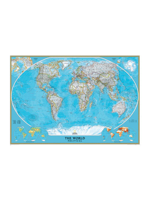 National Geographic Maps World Mural Map 76 12 X 110 Office Depot