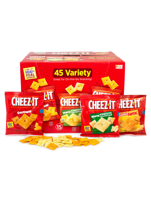 Cheez It Variety Pack 1 5 Oz Pack Of 45 Bags Office Depot