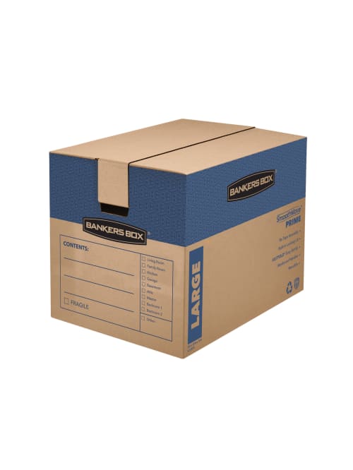 Bankers Storage Box Smoothmove Prime Moving And Storage Boxes 18 X 18 X 24 85percent Recycled Kraft Case Of 6 Office Depot