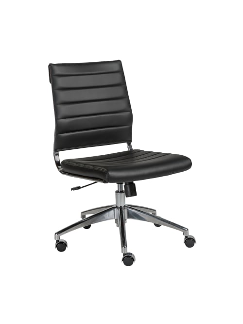 Eurostyle Axel Low Back Office Chair, Low Back Office Chair Leather