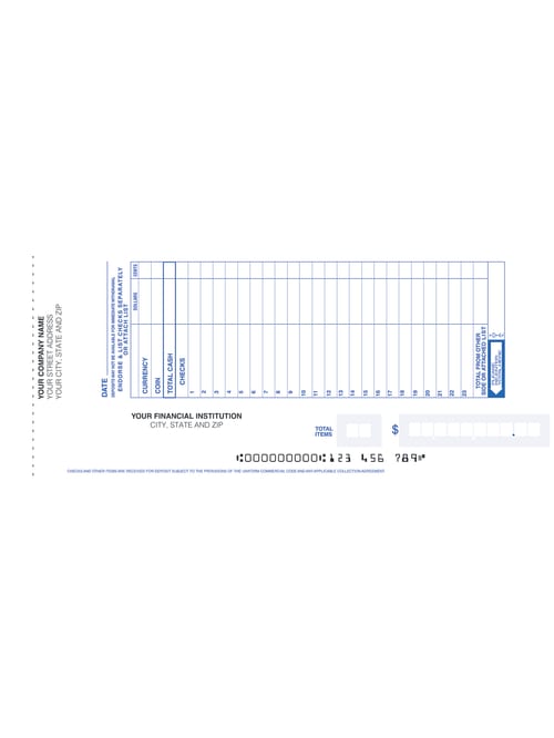 Custom Book Bound Deposit Tickets 1 Part 8 X 3 38 Box Of 200 Office Depot