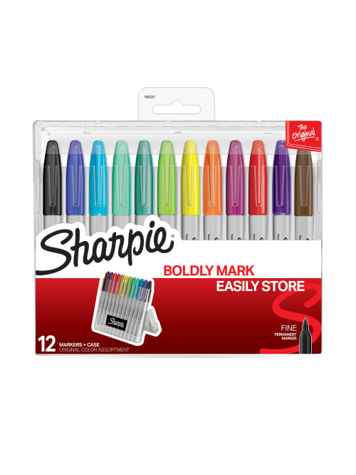 Sharpie Permanent Marker Hero Pack With Storage Case Fine Point