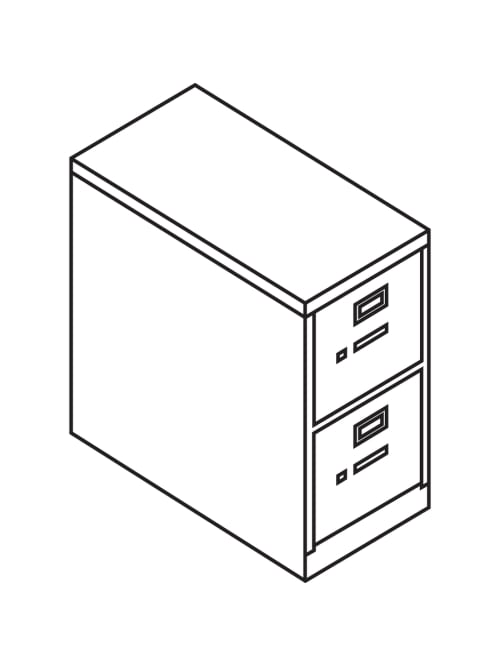 Hon 210 28 12 D Vertical 2 Drawer Letter Size File Cabinet Metal Putty Office Depot