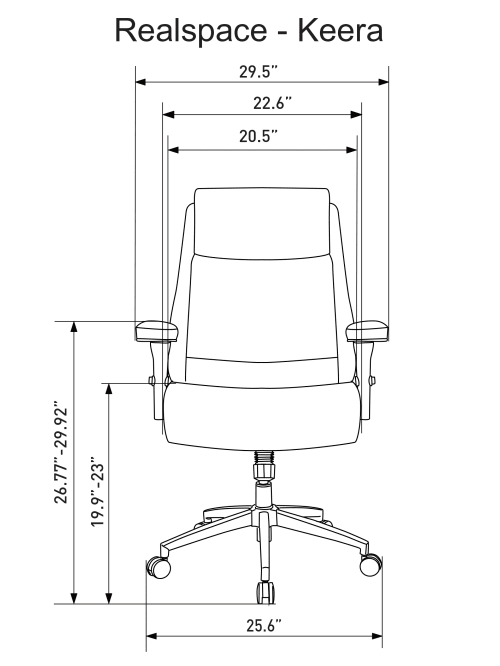Realspace Modern Keera Chair Onyxchrome Office Depot