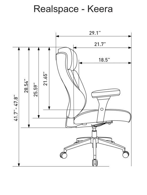 Realspace Modern Keera Chair Onyxchrome Office Depot