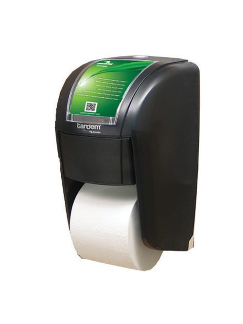 Cascades Tandem X2 Bathroom Tissue Dispenser Smoke Gray Office Depot