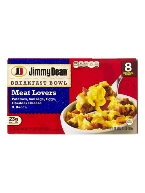 Jimmy Dean Meat Lovers Breakfast Bowls 56 Oz Box Of 8 Bowls Office Depot