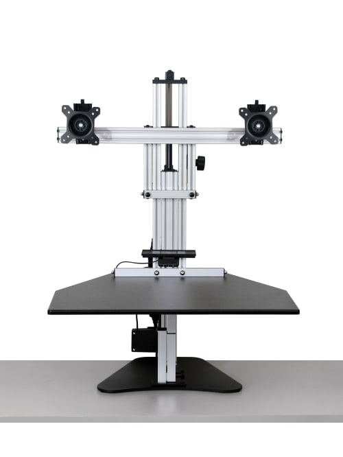 Ergo Desktop Electric Kangaroo Elite Stand 27 12 H X 28 W X 28 D Black Standard Delivery Office Depot