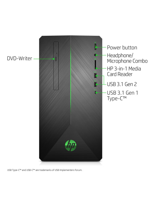 Hp Pavilion 690 00 Gaming Desktop Pc Amd Ryzen 8gb Memory 1tb Hard Drive Windows 10 Home Radeon Rx 580 Office Depot