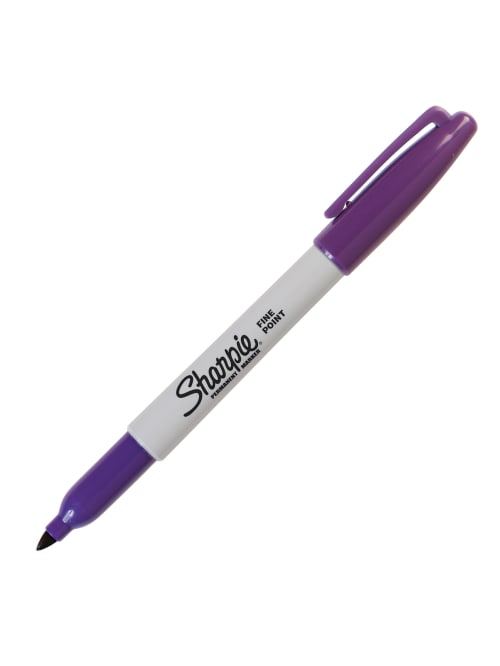 purple permanent marker
