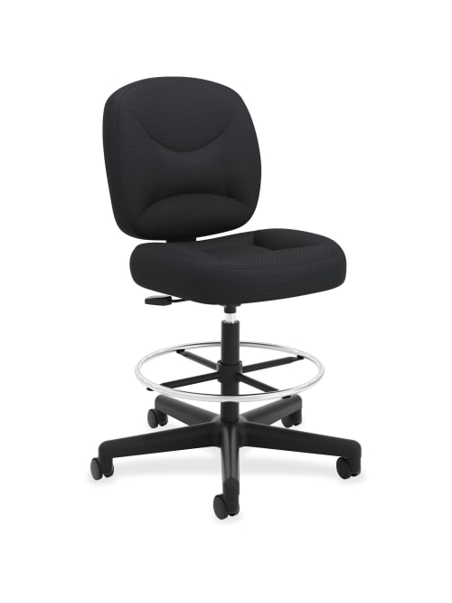 Hon Valutask Low Back Task Stool Black Office Depot