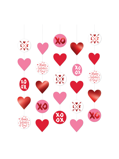 Amscan Valentines Decorations 60 10pk Office Depot Special decorating pieces for valentine's day fun at the office can be crepe paper, banners, balloons, and signs which are easy to find and fabulous looking, giving a perfect look to the surroundings for valentine's day at the office. amscan valentine s day hanging circle decorations 60 x 8 multicolor pack of 10 decorations item 8004116