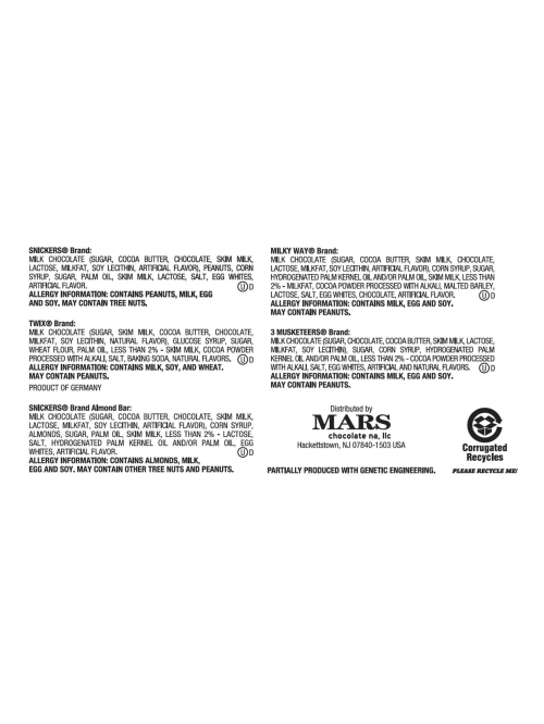 Mars Chocolate Bars Variety Pack Of 30 Office Depot