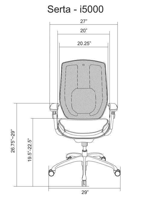 Serta Icomfort I5000 Task Chair Onyx Office Depot