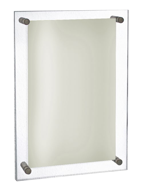 Azar Displays Acrylic Standoff Sign Holder 22 X 28 Paper Size 26 X 32 Clear Office Depot