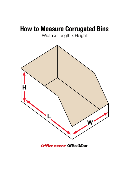 5 x 12 x 4 1//2/" Corrugated Cardboard Open Top Storage Parts Bin Bins Boxes Depth
