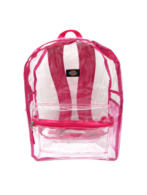 pink backpack clear
