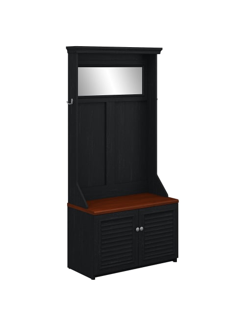 Bush Furniture Fairview Hall Tree With Storage Bench Antique