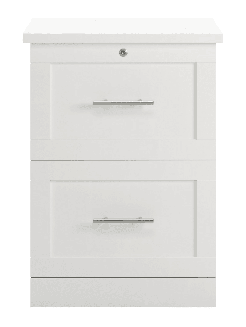 Realspace 2 Drawer 17 D File White, White Lateral File Cabinet With Wheels