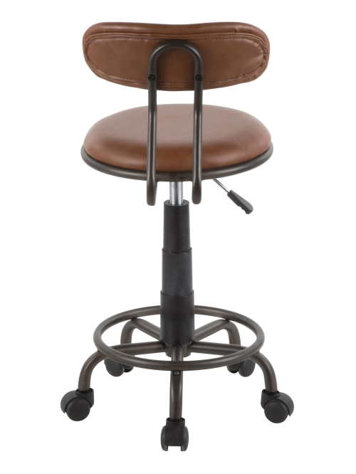 Lumisource Swift Task Chair Antique Metalbrown Office Depot