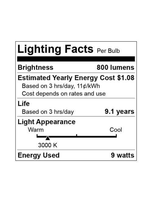 Euri A19 Dimmable 800 Lumens Led Light Bulbs Office Depot