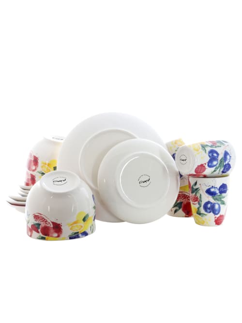 Elama 16 Piece Dinnerware Set Tuscan Amore Office Depot