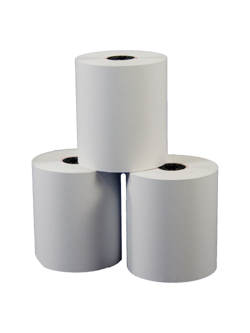 Single Ply Thermal Paper Rolls Without Bpa 3 18 X 230 White Pack Of 10 Rolls Office Depot