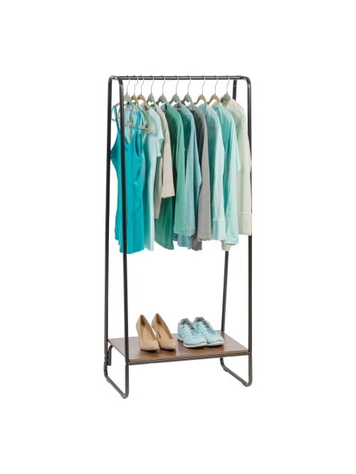 Iris Metal Garment Rackshelf Blackbrown Office Depot