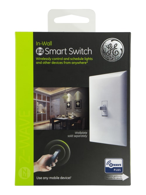 Ge Z Wave Plus In Wall Smart Toggle Switch White 14292 Office Depot