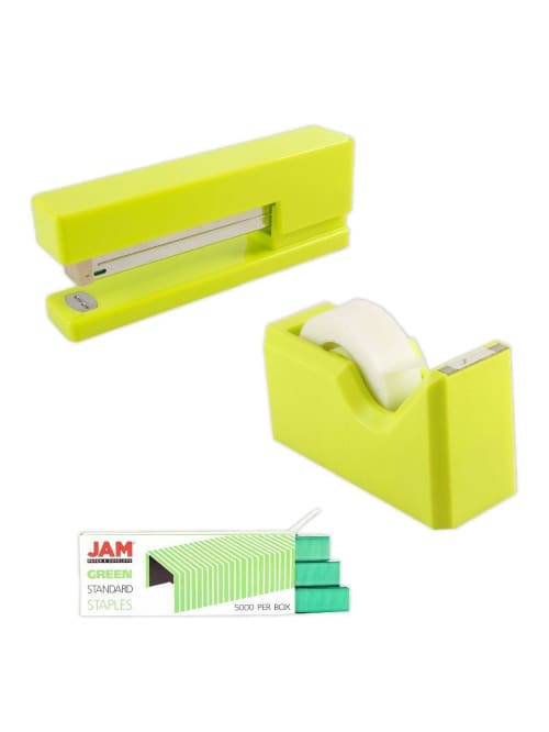 Jam Paper Office Organizer Set Lime Green Office Depot