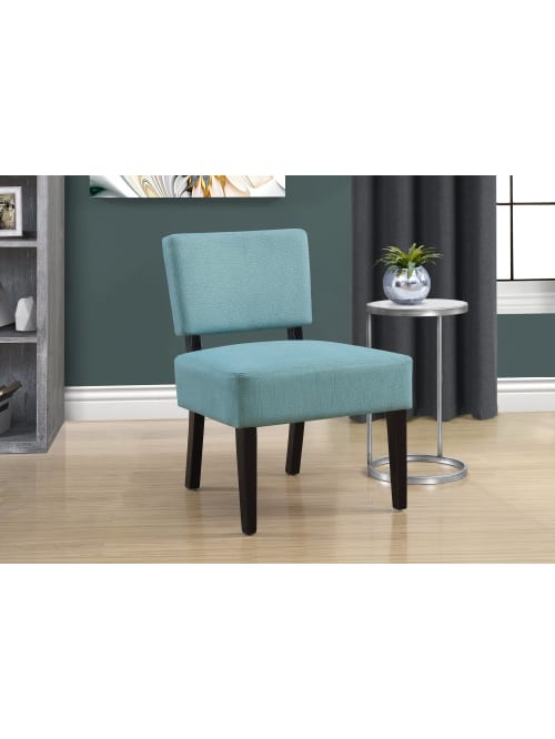 Monarch Specialties Armless Accent Slipper Chair Tealblack Office Depot