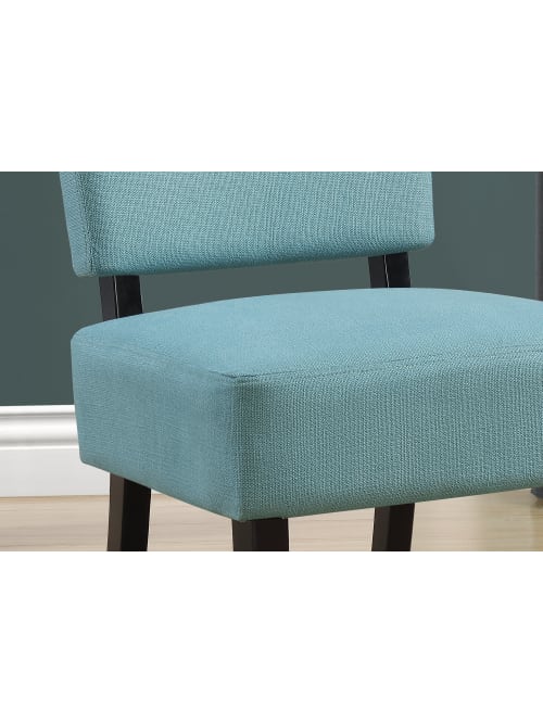 Monarch Specialties Armless Accent Slipper Chair Tealblack Office Depot
