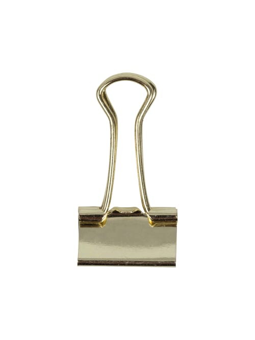 small gold binder clips