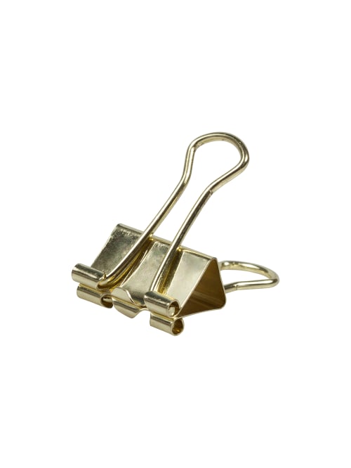 small gold binder clips