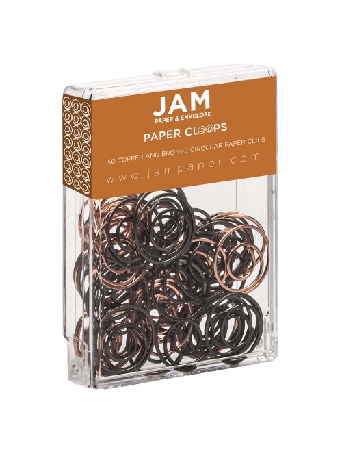 JAM Paper Circular Clips CopperBronze 