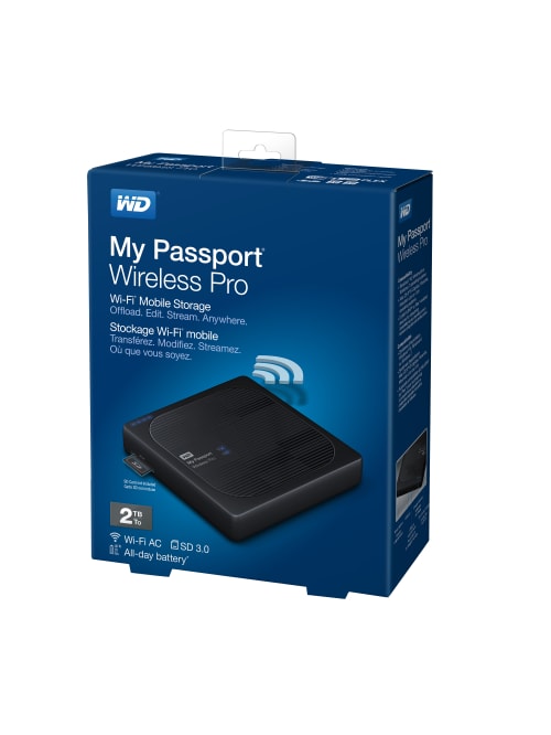Wd My Passport Wireless Pro 2tb External Hard Drive 256mb Cache Usb 3 0 Black Item 828814