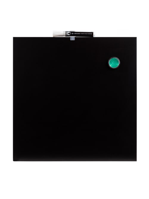 U Brands Frameless Magnetic Chalkboard Steel 14 X 14 Black Office Depot